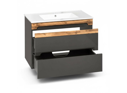 Badmöbel Set 80cm Waschbecken mit Unterschrank Modern Dekorative Waschtisch