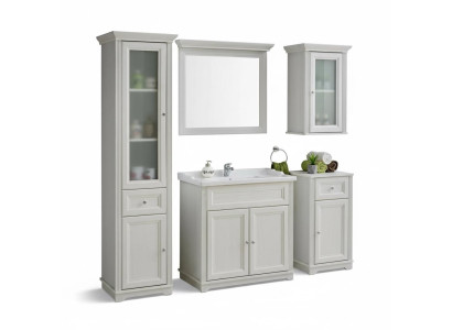 Design Badezimmer Möbel Bad 5 tlg. Deko Set Garnitur Schrank Waschbecken