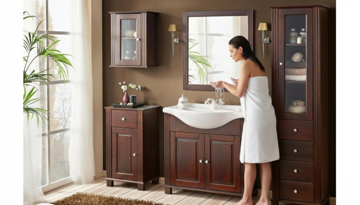 Badmöbel Set Badmöbelset Badezimmer Waschbecken 5tlg. Zimmer