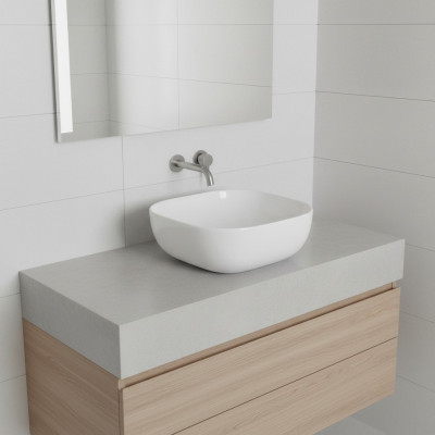 Keramik Waschtisch Modern Waschbecken Dekorative Aufsatzwaschtisch Weiß