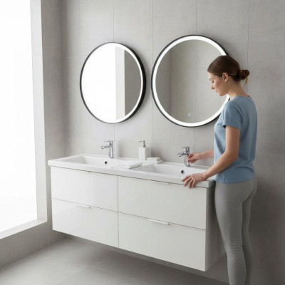 Doppel Waschbecken Keramik Waschtisch Waschbecken Aufsatzwaschtisch