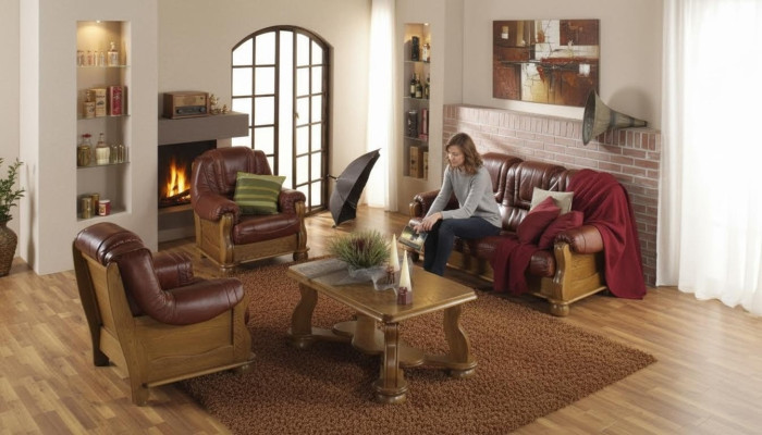 Sofagarnitur 3+2 Sitzer Couchen Klassischer Wohnlandschaft Polster Sofas