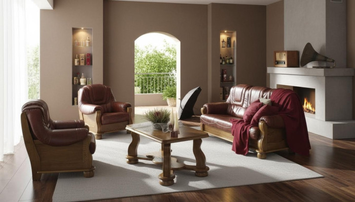 Sofagarnitur 3+2 Sitzer Couchen Klassischer Wohnlandschaft Polster Sofas