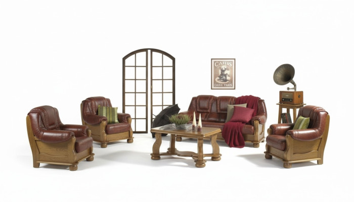 Sofagarnitur 3+2 Sitzer Couchen Klassischer Wohnlandschaft Polster Sofas