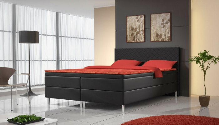 Polsterbett Betten Bett Polster Kunstleder Designer Hotel Doppel Luxus Design