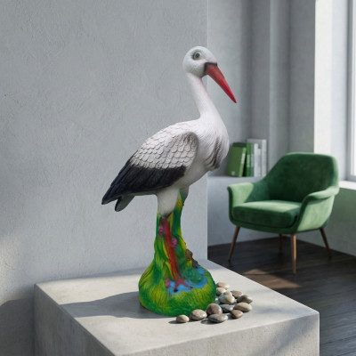 Abstrakter Storch Vogel Garten Dekoration Statue Skulpturen Figuren Skulptur Neu