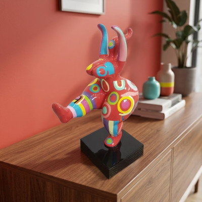 Abstrakte Designer Kunst Niedliche Figur Statue Bunt Bemante Skulpturen Statuen