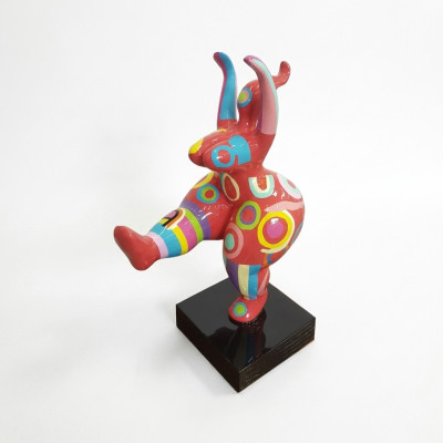 Abstrakte Designer Kunst Niedliche Figur Statue Bunt Bemante Skulpturen Statuen