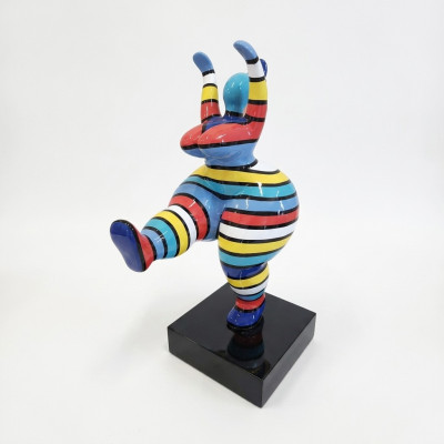 Abstrakte Designer Kunst 50cm Figur Statue Bunt Bemante Skulpturen Statuen Neu