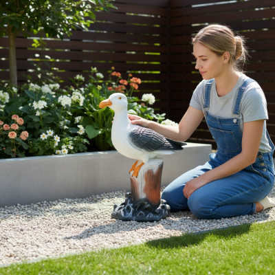 Deko Figur Möwe Vogel Garten Figuren Skulptur Statuen Skulpturen 43cm Neu