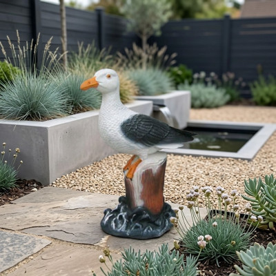 Deko Figur Möwe Vogel Garten Figuren Skulptur Statuen Skulpturen 43cm Neu