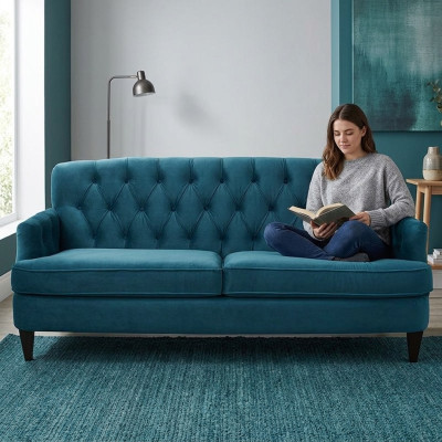 Türkis Royaler Dreisitzer Designer Luxus Wohnzimmer Sofa 3-er Couch