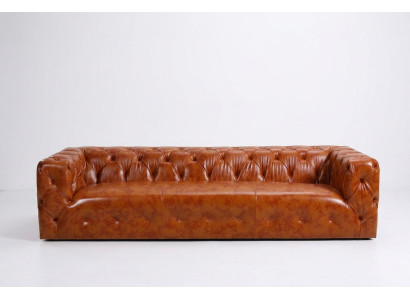 Chesterfield Sofa Couch Polster Stoff Leder Couchen Polster Garnitur 4 Sitzers