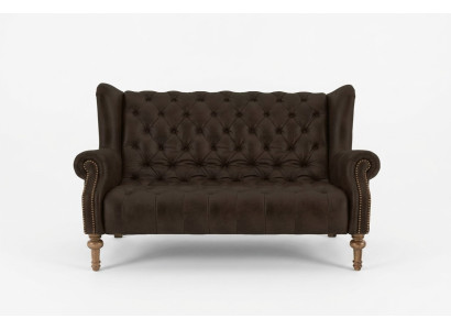 Schwarze Chesterfield Couch Moderner Dreisitzer Stilvoller 3-er