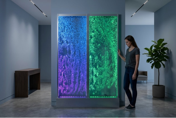 Wandpaneel mit Wasserblasen LED Wasserwand Designer Wasser Wand