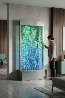 Wandpaneel LED Wasserwand Wasser Wände Wasser Blasen Dekorative Modern Wand