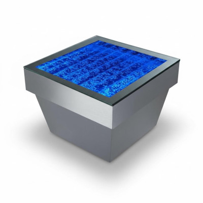 Design Tisch Couchtisch Wasser Säulen Säule Dekor Water Sofa Tische LED