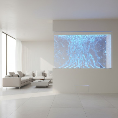 Moderne Trennwand Wasser Wände LED Dekorative Wasserwand Beleuchtete Wand