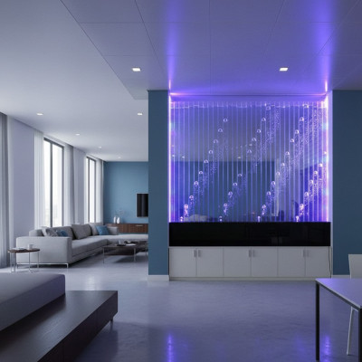 Moderne Trennwand Wasser Dekorative Wände LED Wasserwand Beleuchtete Wand