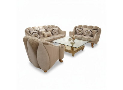 Klassische Sofagarnitur 3+2+1 Barock Rokoko Antik Stil Sofa Couch
