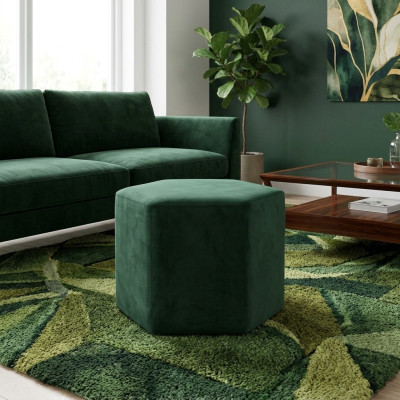 Sitzhocker Hocker Pouf Puff Sitzpouf Textil Stoff Fußhocker Ottomane Samt