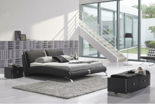 Modernes Bett Polsterbett Doppelbett Designer Betten Set 180x200cm