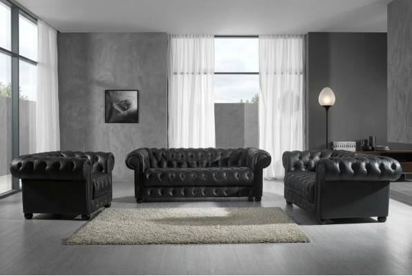 Chesterfield Couchen Sofas Polster Leder 321 Sitzer Sofagarnitur Garnituren
