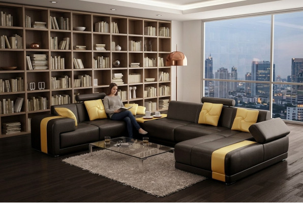 Sofa Eckgarnitur Wohnlandschaft U Form Eckcouch Ecksofa Couch Garnitur