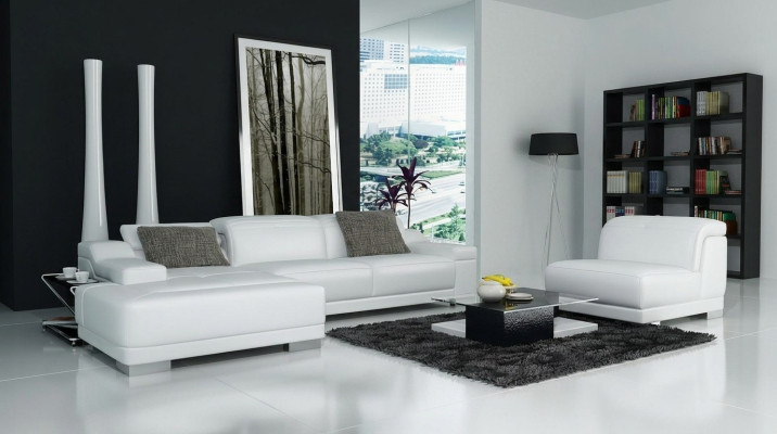 Moderne Sofa Eckgarnitur L Form Polster Sitz Ecke Couch + Sessel Ecksofa