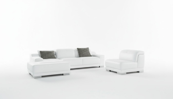 Moderne Sofa Eckgarnitur L Form Polster Sitz Ecke Couch + Sessel Ecksofa