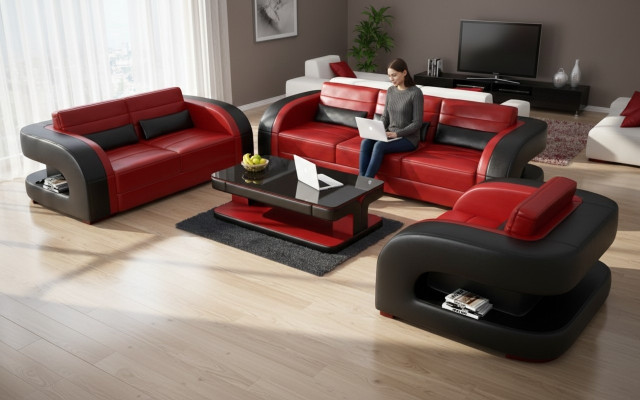 Sofagarnitur 3+2+1 Sitzer Set Modern Design Sofa Polster Couchen Couch