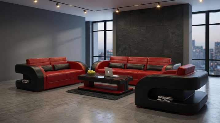 Sofagarnitur 3+2+1 Sitzer Set Modern Design Sofa Polster Couchen Couch