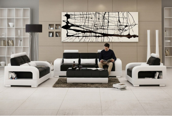 Sofagarnitur 3+2 Sitzer Set Design Sofa Polster Couchen Couch Modern