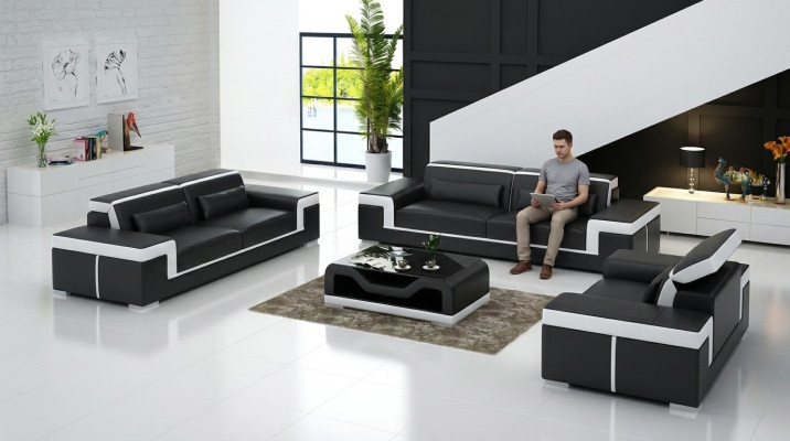 Sofa 3+1+1 Sofagarnitur Sitzer Set Design Polster Couchen Couch Modern