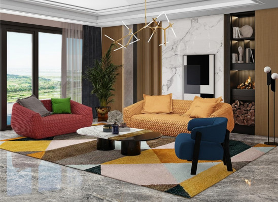 Luxuriöse Sofagarnitur Textil Polster Couchen Sofa Wohnzimmer 3+2 Set