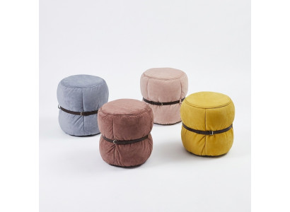 Design Hocker Sitzpouf Wohnzimmer Designer Runder Moderne Fußhocker