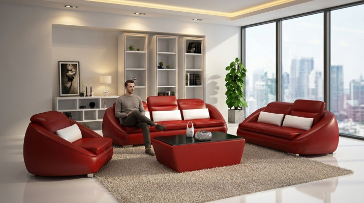 Sofagarnitur 3+2+1 Sitzer Modern Set Design Sofa Polster Couchen Couch