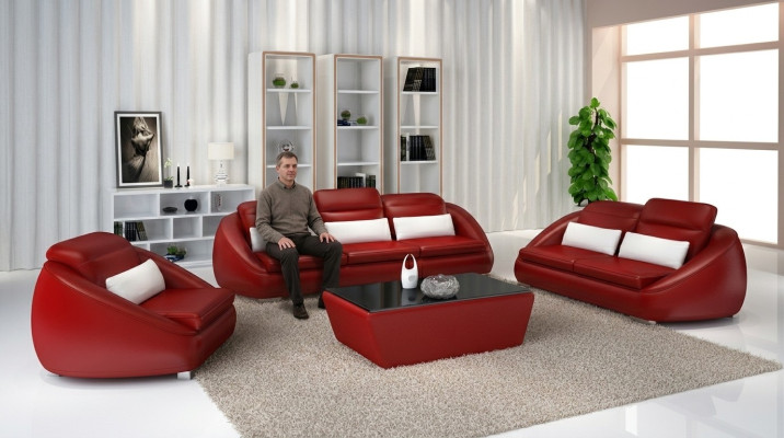 Luxus Sofagarnitur 3+1+1 Sitzer Wohnzimmer Designer Möbel Sofa Couch