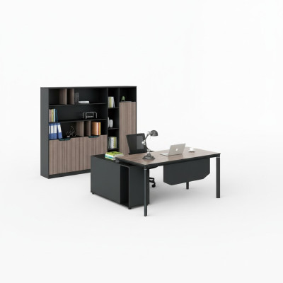 Home Office Schreibtisch mit Regal Büroeinrichtung Möbel Schreibtisch