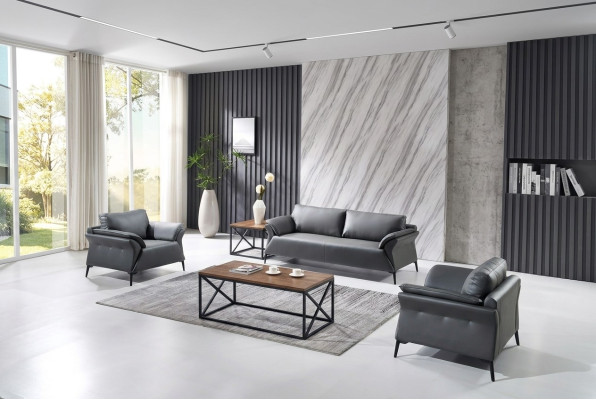 Sofa Couch Polster Garnitur Sitz Sofas Couchen 3+1+1 Sitzer Büro Einrichtung Neu