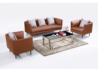 Sofagarnitur Couch Sofa Polster Sitz Sofas Couchen 3+1+1 Büro Möbel Einrichtung