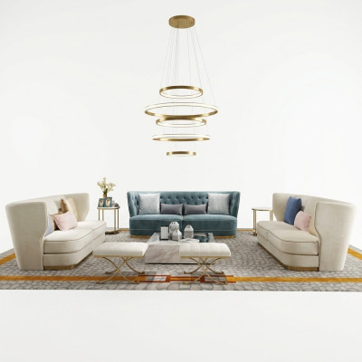Sofa Couch 265cm Polster Sofas 4 Sitzer Textil big xxl Wohnzimmer Couchen