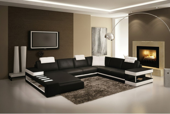 U Form Sofa Couch Polster Garnitur Wohnlandschaft Design Luxus Ecksofa