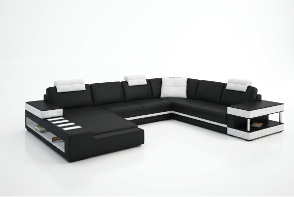 U Form Sofa Couch Polster Garnitur Wohnlandschaft Design Luxus Ecksofa
