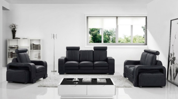 Design Ledersofa Couch Garnituren 3+2+1 Sitzer Garnitur Sofagarnitur Sofa