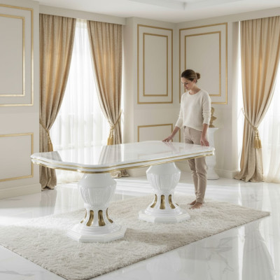 Klassischer Esszimmer Tisch Holz Tische Hochglanz Italienische Esszimmer Möbel