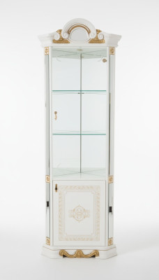 Luxus Schaufenster Eckvitrine Glas Schrank Modern Möbel Regal Klassisch ITALY