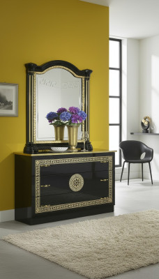 Spiegel Kommode Schrank Kommoden Anrichte Schlafzimmer Set Holz Modern Stil Neu