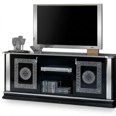 Schwarz TV Tisch RTV Schrank Lowboard Möbel Fernsehtisch Design Fernsehschrank