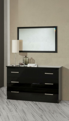Buffet Anrichte Kommode Spiegel Echte Handarbeit Holz Regal 2tlg Regale Kommoden